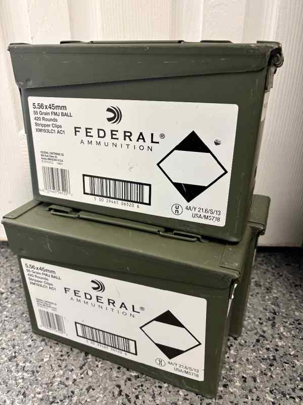 Lake City Federal 5.56x45 XM193 on stripper clips